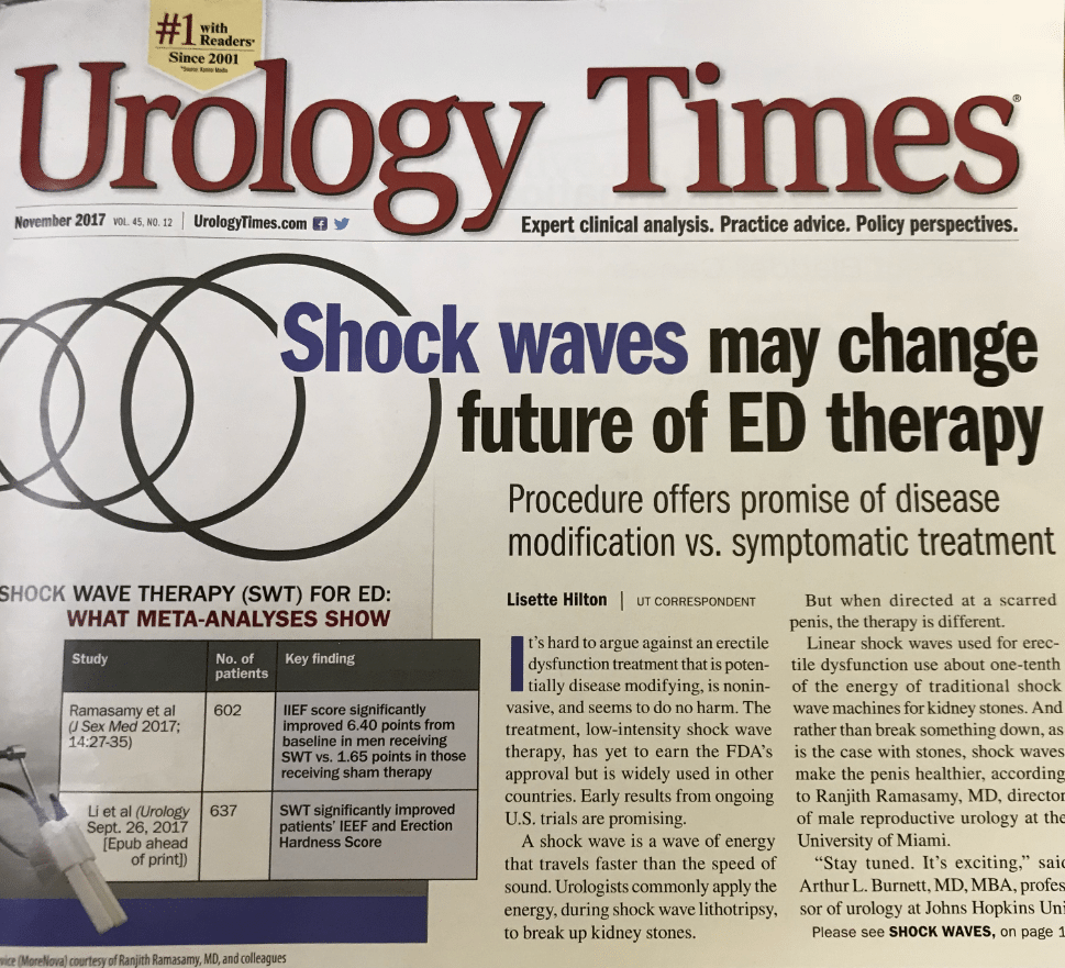 urology times shock wave therapy article progressive mens health langhorne pa